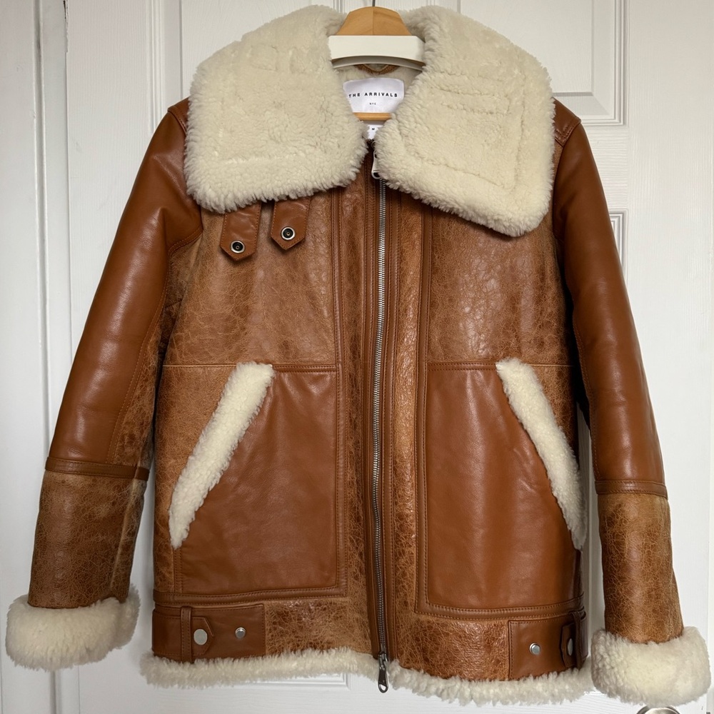 The Arrivals Moya Alpine Leather Shearling Jacket